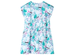 Vestido Para Criança Cor Cru E Menta-escuro 104