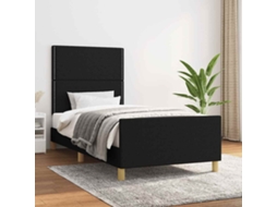 Vidaxl Estrutura De Cama Sem Colchão 80x200 Cm Tecido Preto