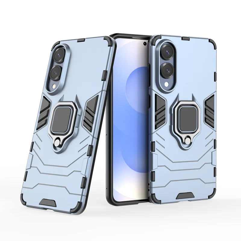 (azul, Galaxy S25) Capa Protetora Resistente Com Suporte Magnético Em Anel, À Prova De Quedas, Para Carro.