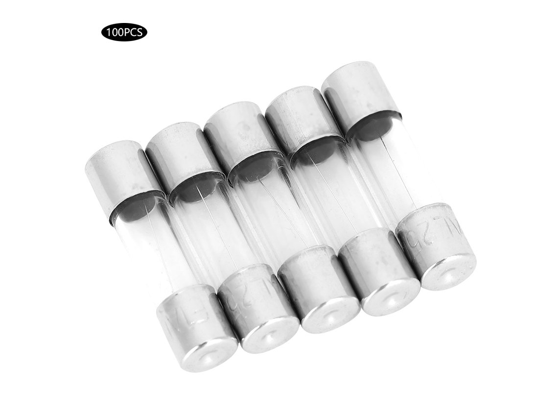100 Peças De Fusível De Vidro 250v, 5x20mm, Fusível Rápido Para Proteção De Circuitos
