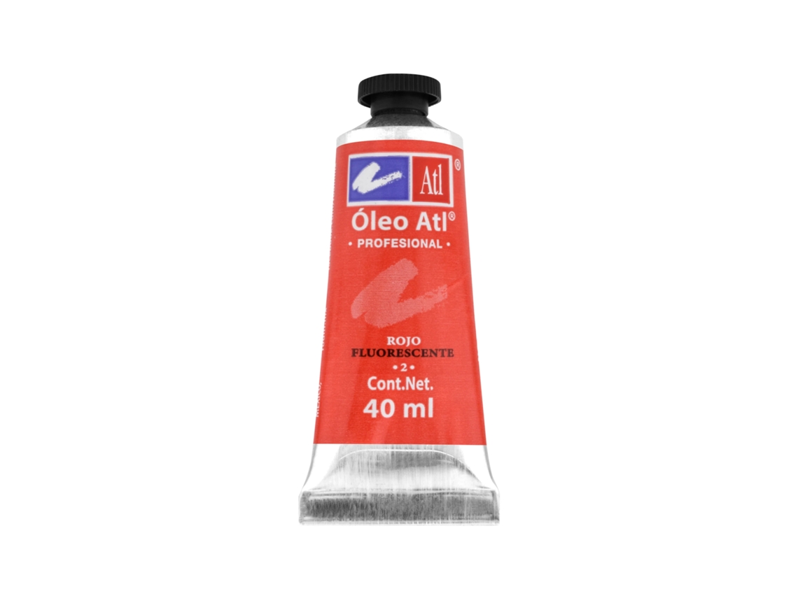 Tinta A Óleo Fluorescente Atl 40 Ml (rojo Fluor 2)
