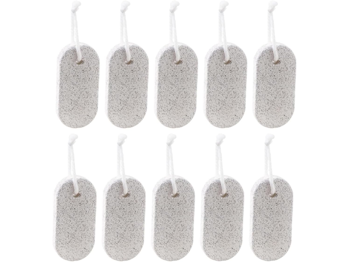 Conjunto de 20 pedras vulcânicas esfoliantes para banheiras, ferramenta ajustável para pedicure.