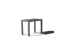 Mesa de Jardim CONCEPT U Olhao 2-10 Lugares (Cinzento - Alumínio - 229x100x75 cm)
