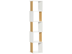 Estante Melamina de Madeira Cor Branco 33x28x161 cm Homcom