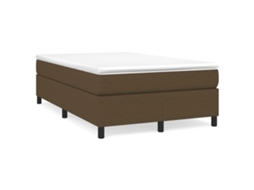 Estrutura de Cama com Molas Tecido Castanho Escuro MAISON EXCLUSIVE (120x200 cm)