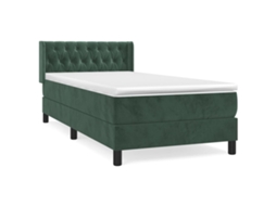 Box Spring Bed, Box Spring Beds Vidaxl Verde Veludo (90 X 190 Cm)