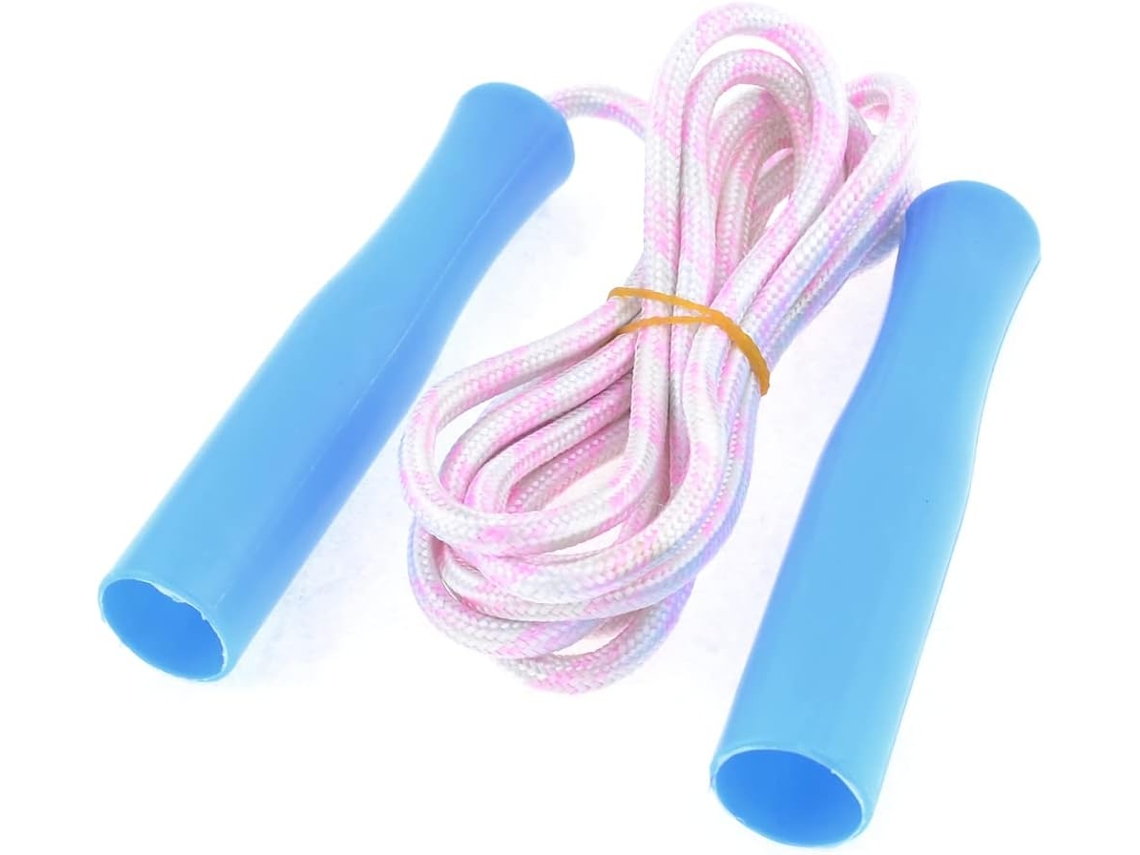Corda De Pular Ruilogod Com Cabo Plástico Azul E Faixa Rosa Branca, 1, 8m De Comprimento Id 340 181 Bf3 C7c F9a