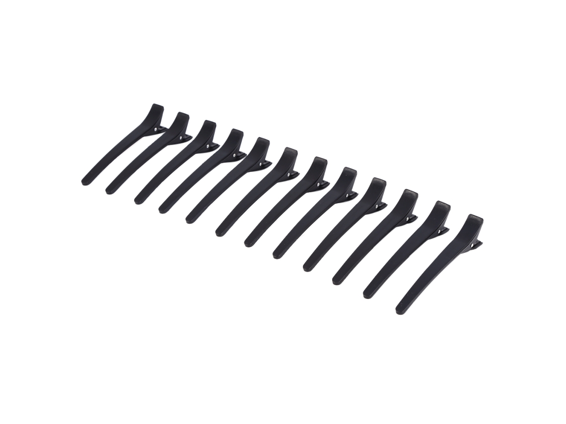 Conjunto de 12 presilhas de cabelo profissionais para meninas e mulheres, ideais para salão de beleza.