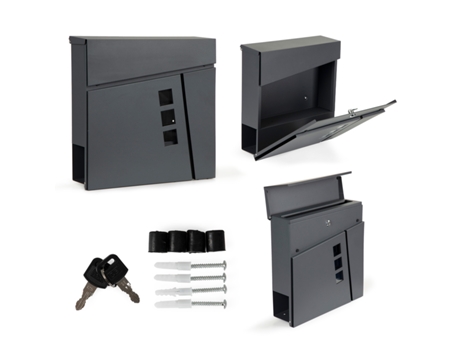 Caixa de Correio para Cartas de Jornal em Aço Galvanizado MODERNHOME