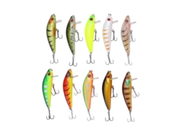 10pcs Iscas de Pesca Minnow 65mm S/MARCA