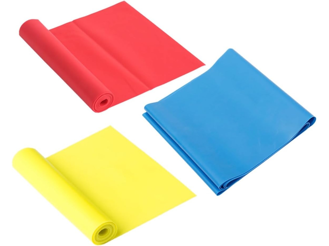 Conjunto De 3 Faixas Látex Para Alongamento E Ioga, Ideais Treinamento Físico Leves Resistentes, Suportam