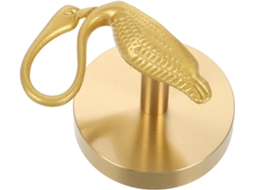 Gancho de Parede em Forma Cisne, Feito Cobre, Dourado, Resistente e Que Economiza Espaço, Ideal CHABERLU