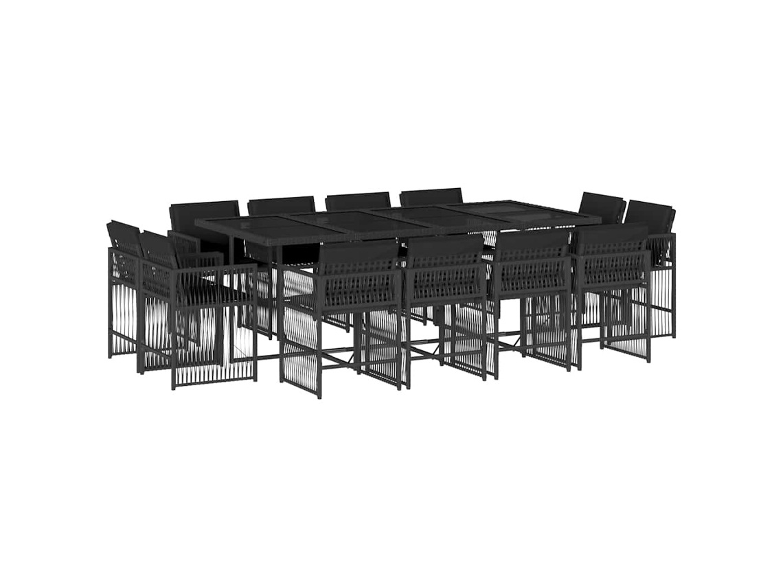 Garden Dining Set, Garden Dining Sets Vidaxl Preto Rattan / Vime (n/a)