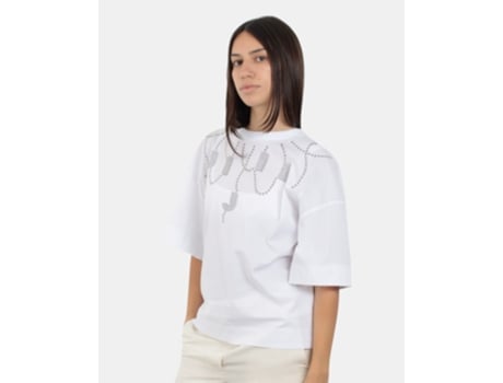 T-shirt De Mulher Jijil Poliéster Branco (44)