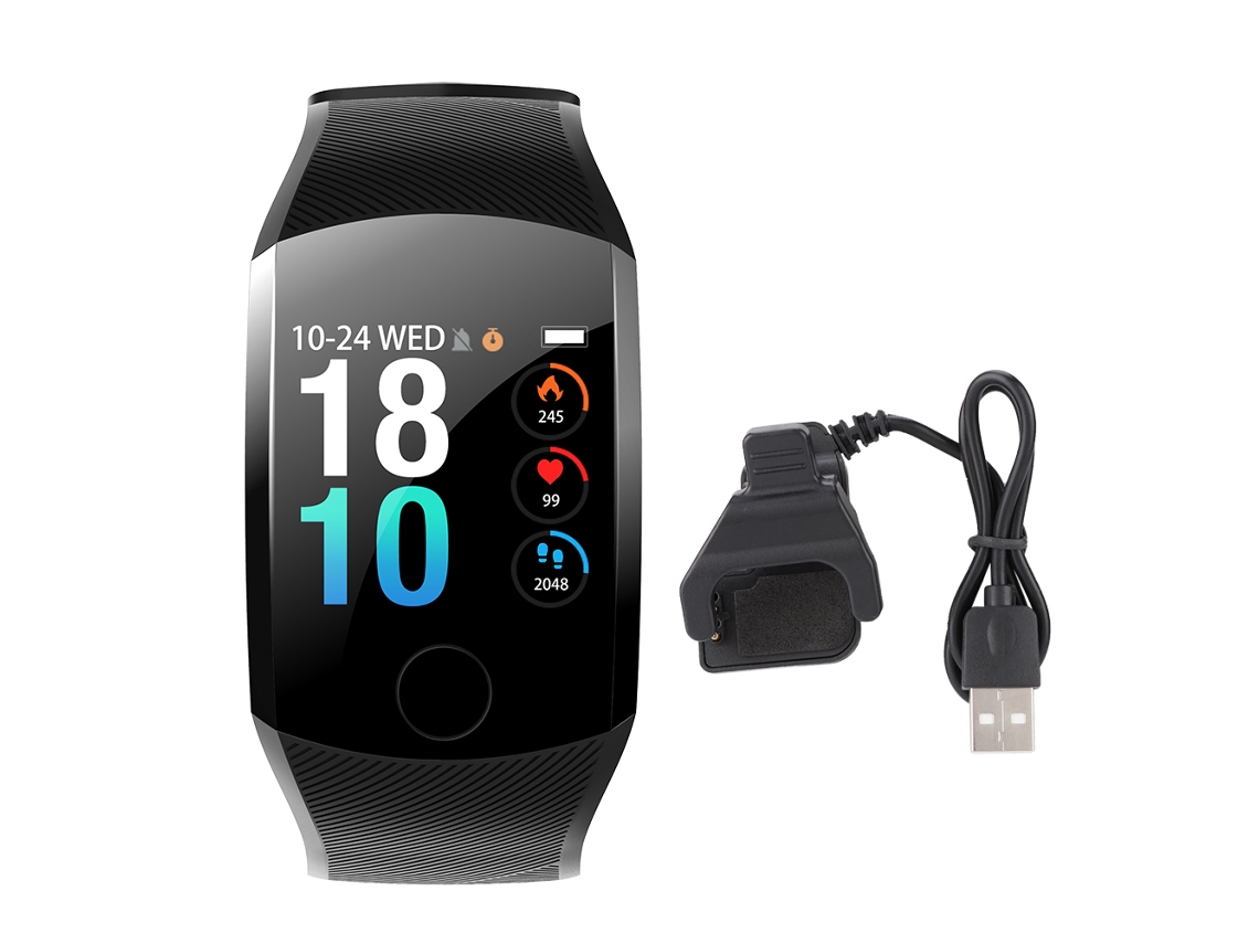 Pulseira de Fitness com Monitoramento Contínuo de Frequência Cardíaca, Passos e Múltiplos Modos Esportivos EOOCOO