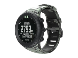 Pulseira De Relógio Lurelia Para Suunto Core Tpu Impressa Preta Camuflagem