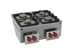 Fogões A Gás Drop In 4 Queimadores De Gás 700x600x210 Mm 17 Kw 12600331 Eurast
