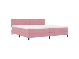 Conjunto 1 Cama Moderna Vidaxl Rosa Veludo (200 X 200 Cm)