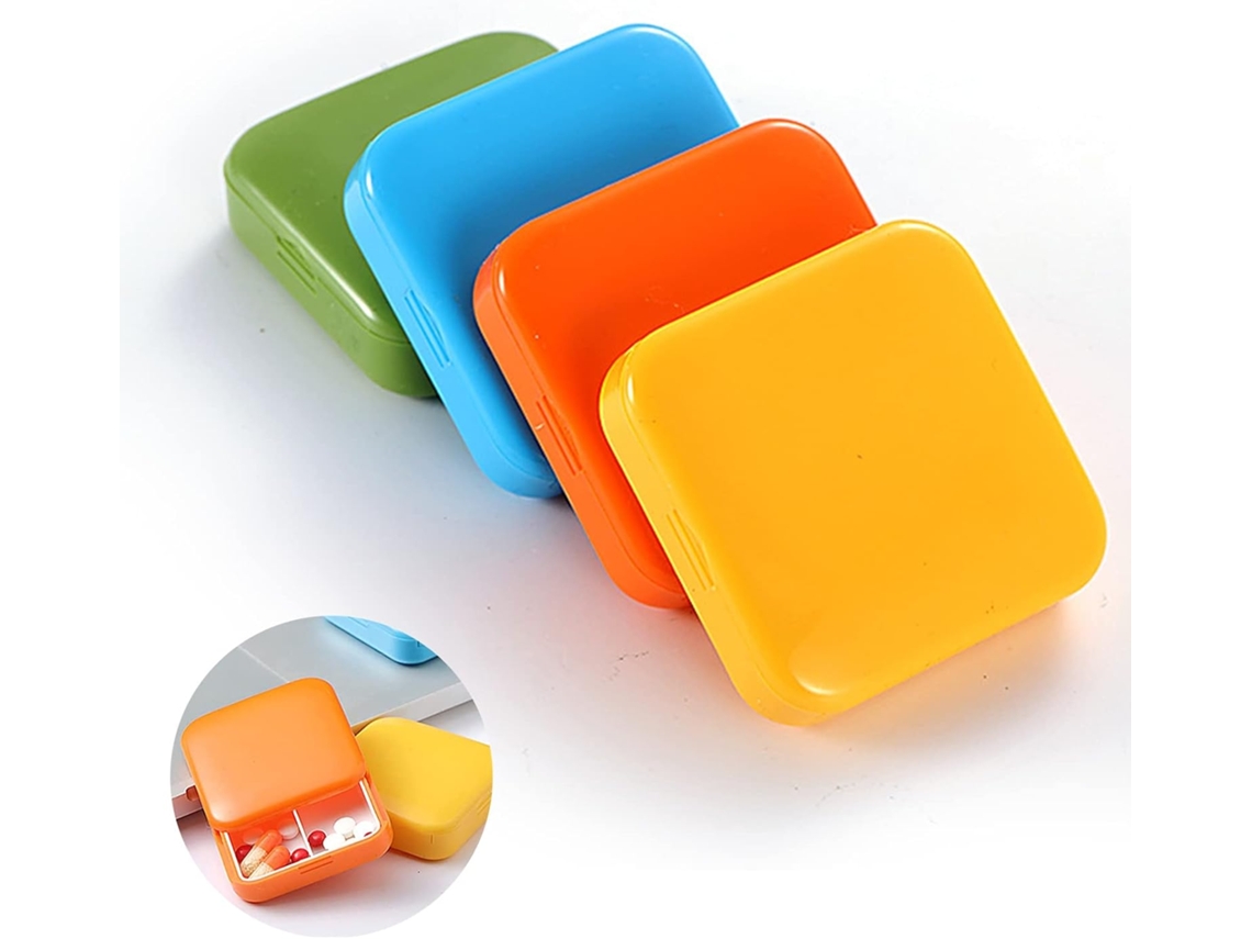 Conjunto De 4 Porta, Comprimidos De Bolso Diários, Porta, Comprimidos Portátil Para Viagem E