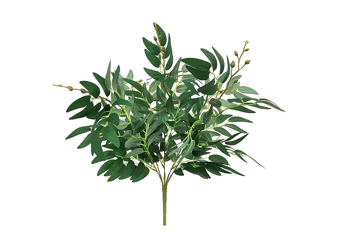 Folhas De Salgueiro Artificial Tipo Teca Verde Floresta Em Tela De Seda