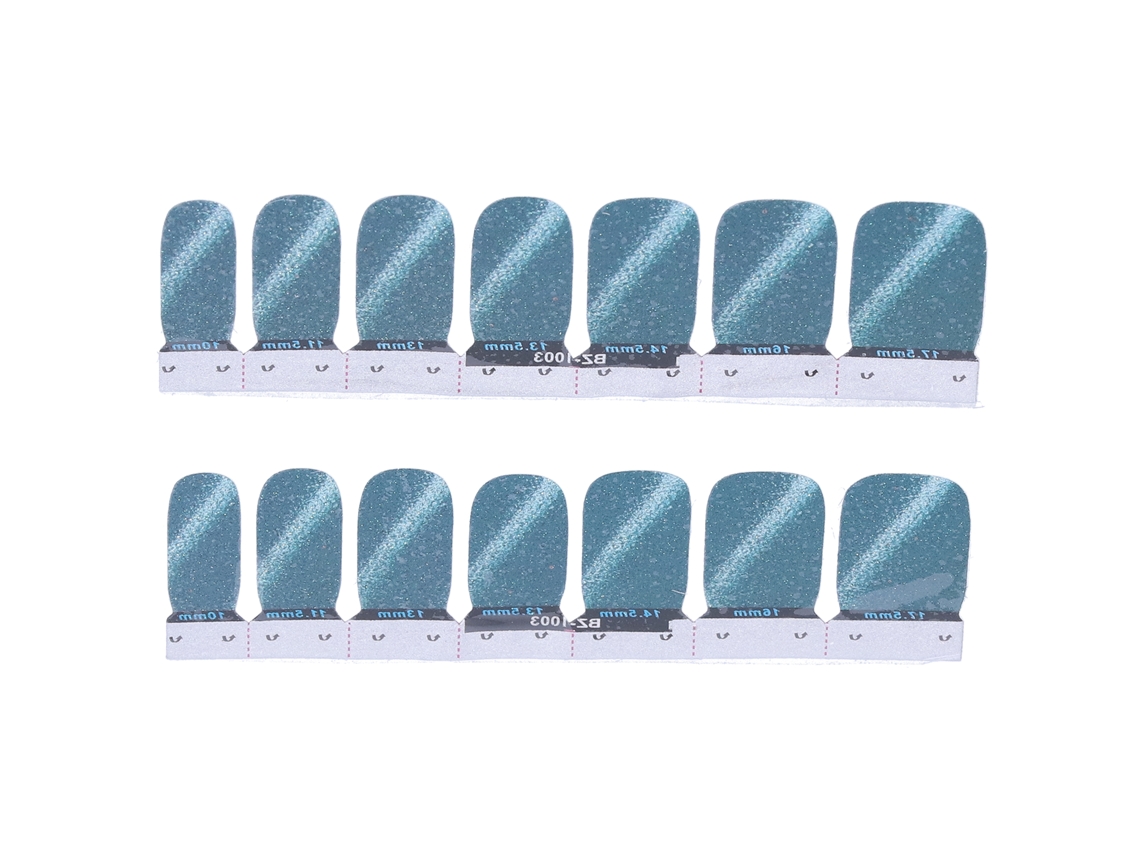 14pcs Adesivo De Unha Autoadesivo Diy Glitter Estilo Faixa De Esmalte De Unha Envolvente Completa Decal(03)