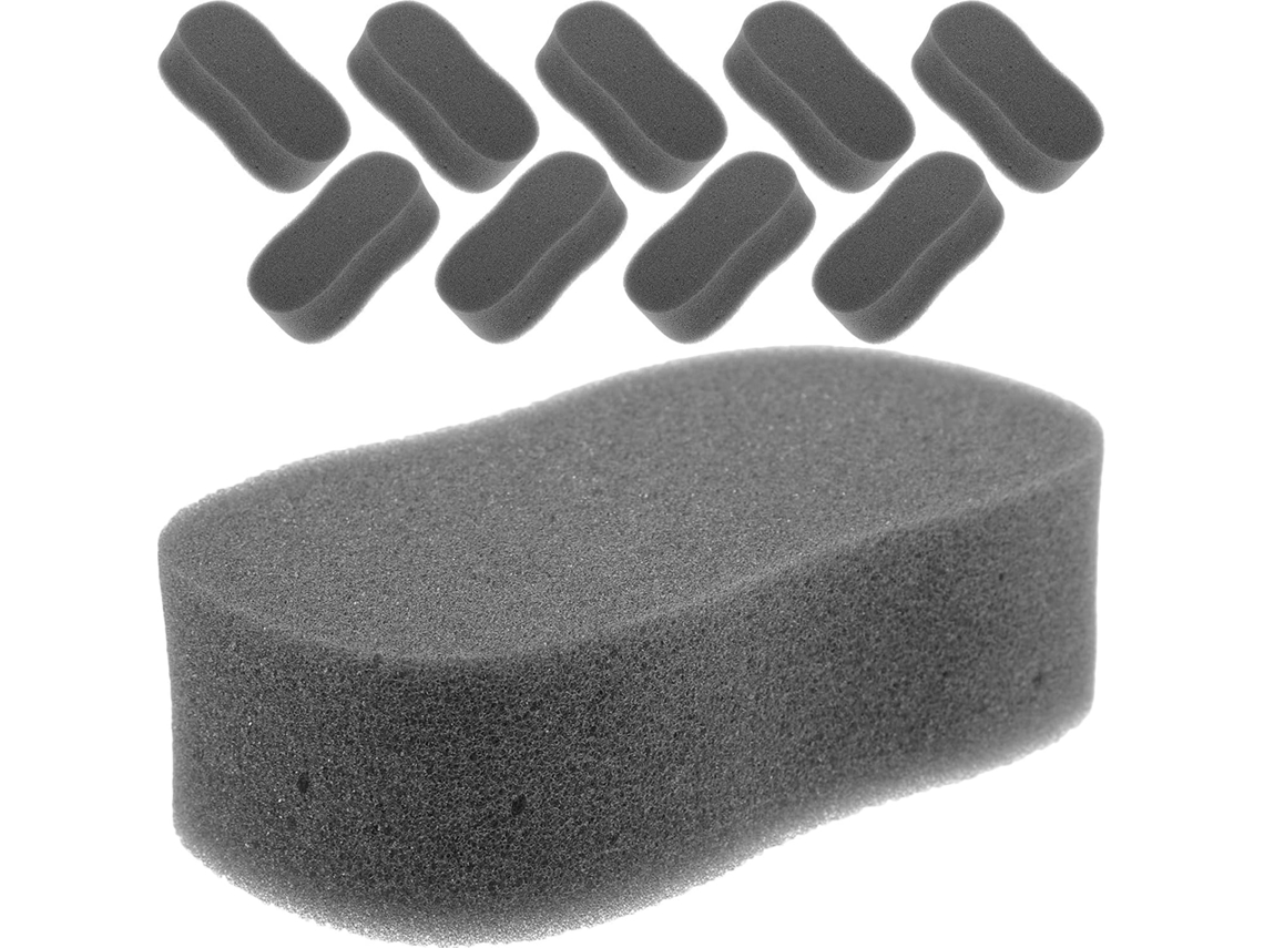 Escova De Cabelo Preta Com Esponja Para Uso Em Salão, Conjunto De 10 Peças, Macia, Suave Para A Pele, Com Cabo