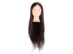 2026 cabeza de Maniquí Con Pelo Marrón Largo para Entrenamiento de Estilismo de Cabello