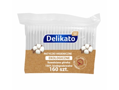 Delikato, Cotonetes Higiênicos Ecológicos, 160 Unidades