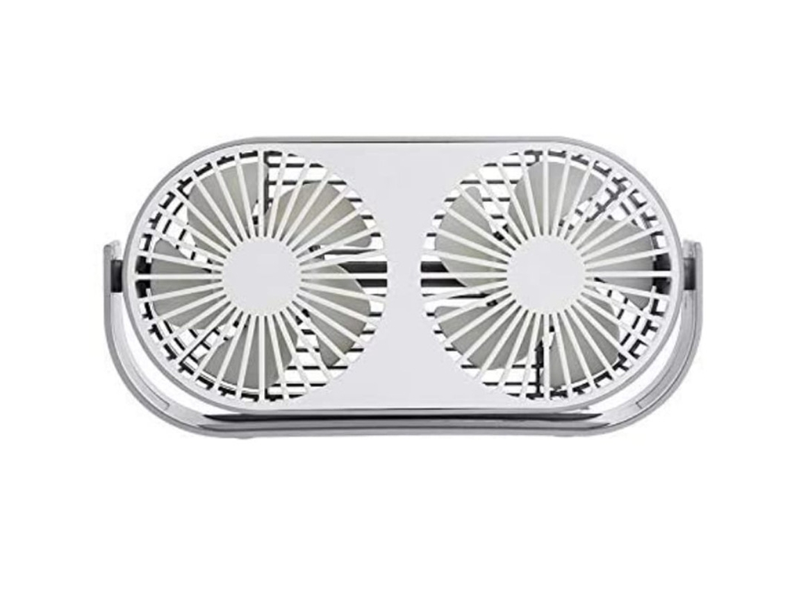 Ventilador Mesa Duplo 3 Cabeças 360° Giratório Branco Yizhood