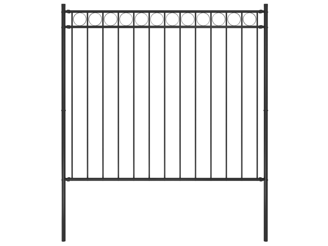Cerca De Jardim 1,7x1,5 M Aã§o Preto DKD HOME DECOR
