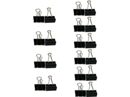 Clips de papel Tehaux em metal preto, 120 unidades, uso diário, fixação firme de documentos, organizador de mesa