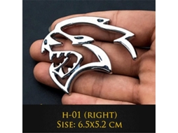 Insígnia De Metal 3d Hellcat Para Dodge Challenger Jeep, Adorno De Porta, Grade E Porta-malas, Adesivo Criativo De Cor Mudante H-02