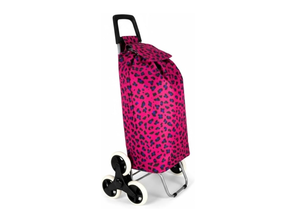 Carro De La Compra Plegable Para Subir Escaleras, Carrito Del Mercado 6 Ruedas, Bolsa Impermeable De 44l Litros (estampado 4)