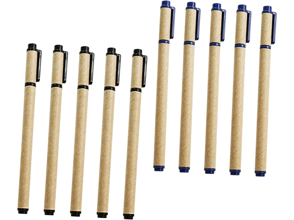 Conjunto De 10 Canetas Em Gel Ciieeo Com Capas Papel Kraft,
