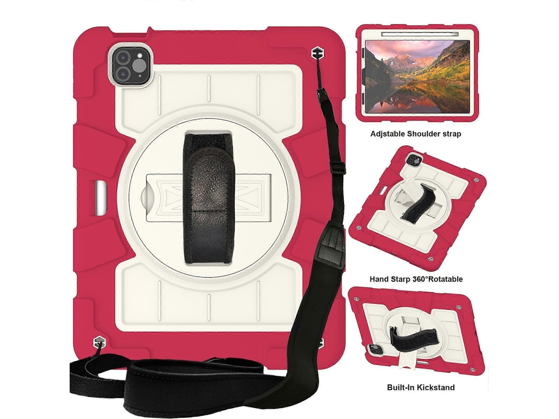Capa de silicone híbrida à prova de choque Webake para tablet com alça de ombro