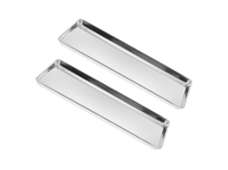 Conjunto De 2 Bandejas Retangulares De Aço Inoxidável Para Cozinha