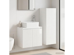 Vidaxl Conjunto De Móveis Para Banheiro 2 Unid. Branco Brilhante