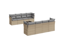 Garden Sofa Set, Garden Sofa Sets Vidaxl Bege Rattan / Vime (n/a)
