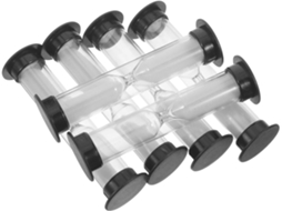 Conjunto De 6 Mini Ampulhetas Plástico Preto Beaupretty Com Design