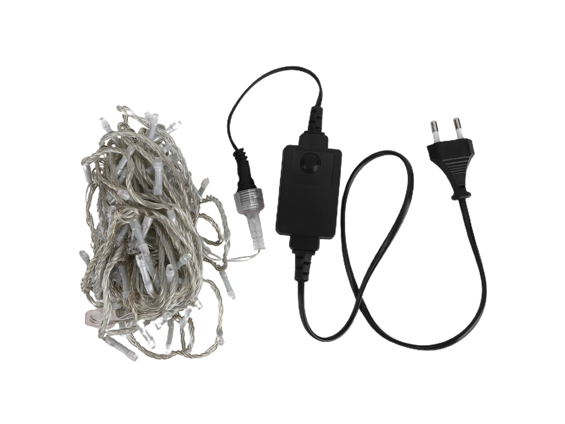 Bj-luz De Cadena Led 10m 100led 24v Impermeável 8 Modos Lâmpada Decorativa Para Natal Shopping Hotel Plug Ue 100‑240v