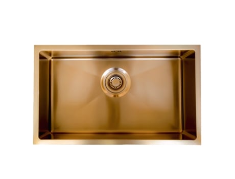 Luisa Lava Loiça Individual 1 Cuba Grande 76x45 Em Aço Inoxidável Cobre Escovado Essebagno