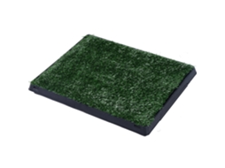 Sanita para Cães com Relva Artificial e Bandeja Sanita Interior para Animais de Estimação com Bandeja Lavável 51x63x6 Cm Verde Ge