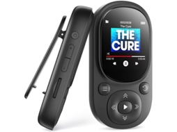 Reprodutor de MP3/MP4 de 32 GB, Bluetooth, portátil, rádio FM, reprodução de músicas infantis, gravação, preto