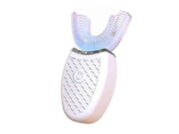 Escova de Dentes Elétrica Ultrassônica em Forma U com Cerdas Silicone 360 ​​nano, Descarga a Utomática Usb para Adultos GOKOCO
