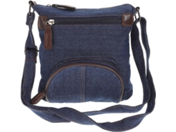 Bolsa De Ombro Casual Feminina Em Jeans Com Bolso, Estilo Cowboy Azul.