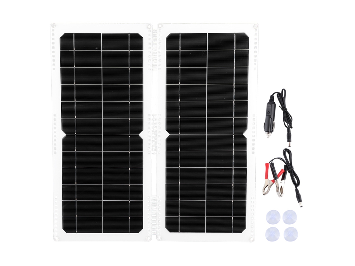 Painel Solar Monocristalino Portátil Laxiscreed De 20w 12v Para Energia Ao Ar Livre