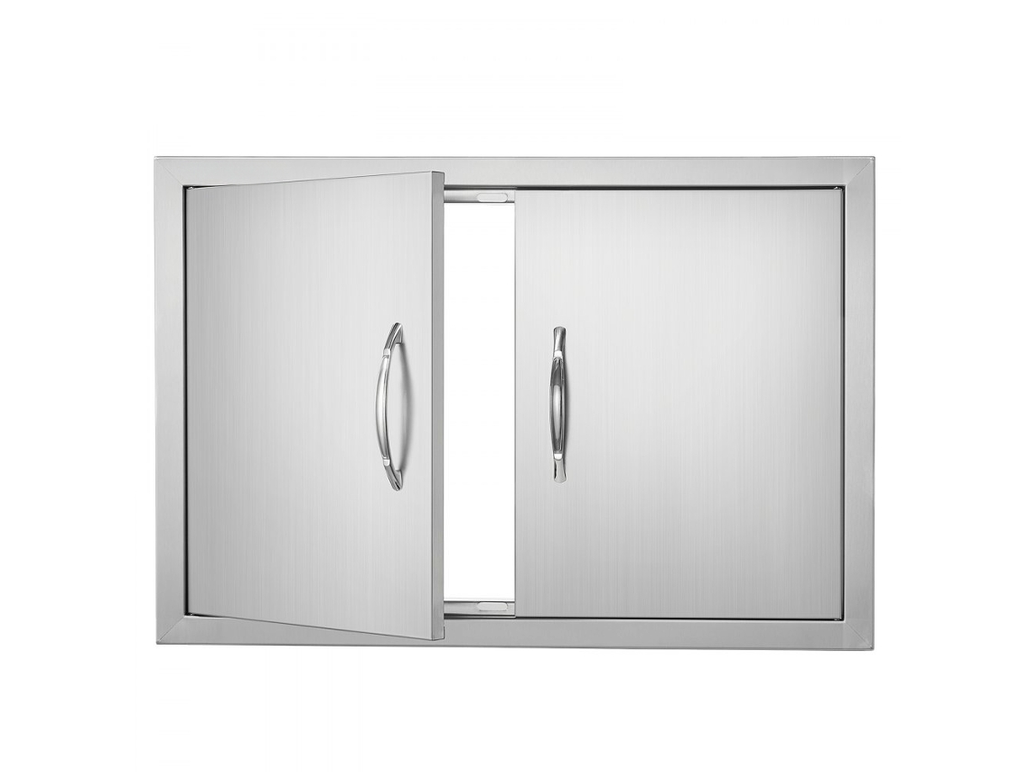 Porta Dupla Inox 711x482mm Para Cozinhas Exteriores Com Fecho Magnético Tekmaquinas