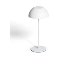 Lâmpada De Mesa Led Portátil Exterior Com Bateria Usb Recarregável Metal Mugla Branco