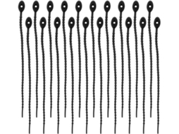 20 Abraçadeiras De Silicone Para Cabos, 11 Cm, Pretas