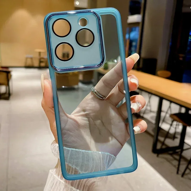 (azul, Motorola Edge 60 Stylus) Capa Protetora De Silicone Macio E Transparente Com Proteção Para A Câmera E Absorção De Impacto.
